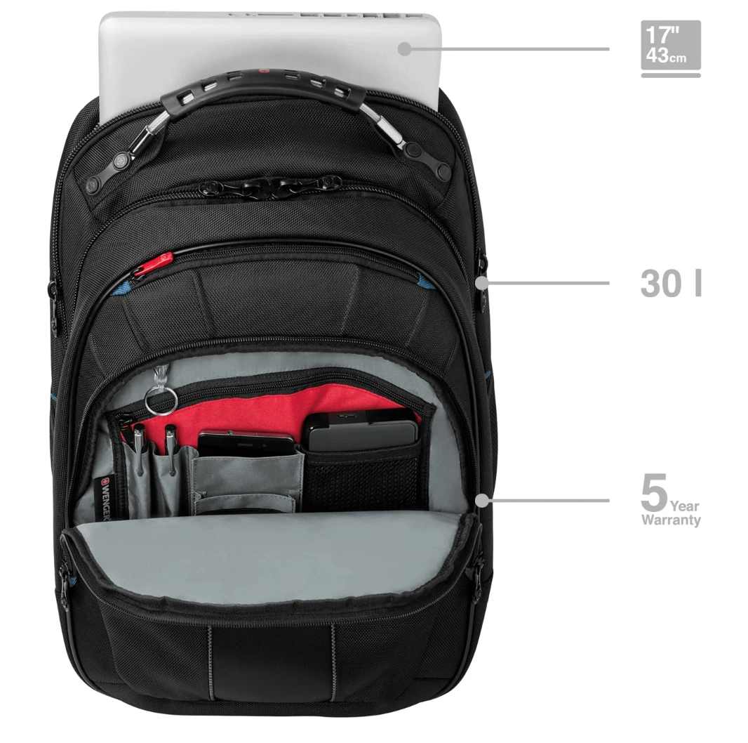 Wenger Wenger Carbon 17" Laptop Backpack  black