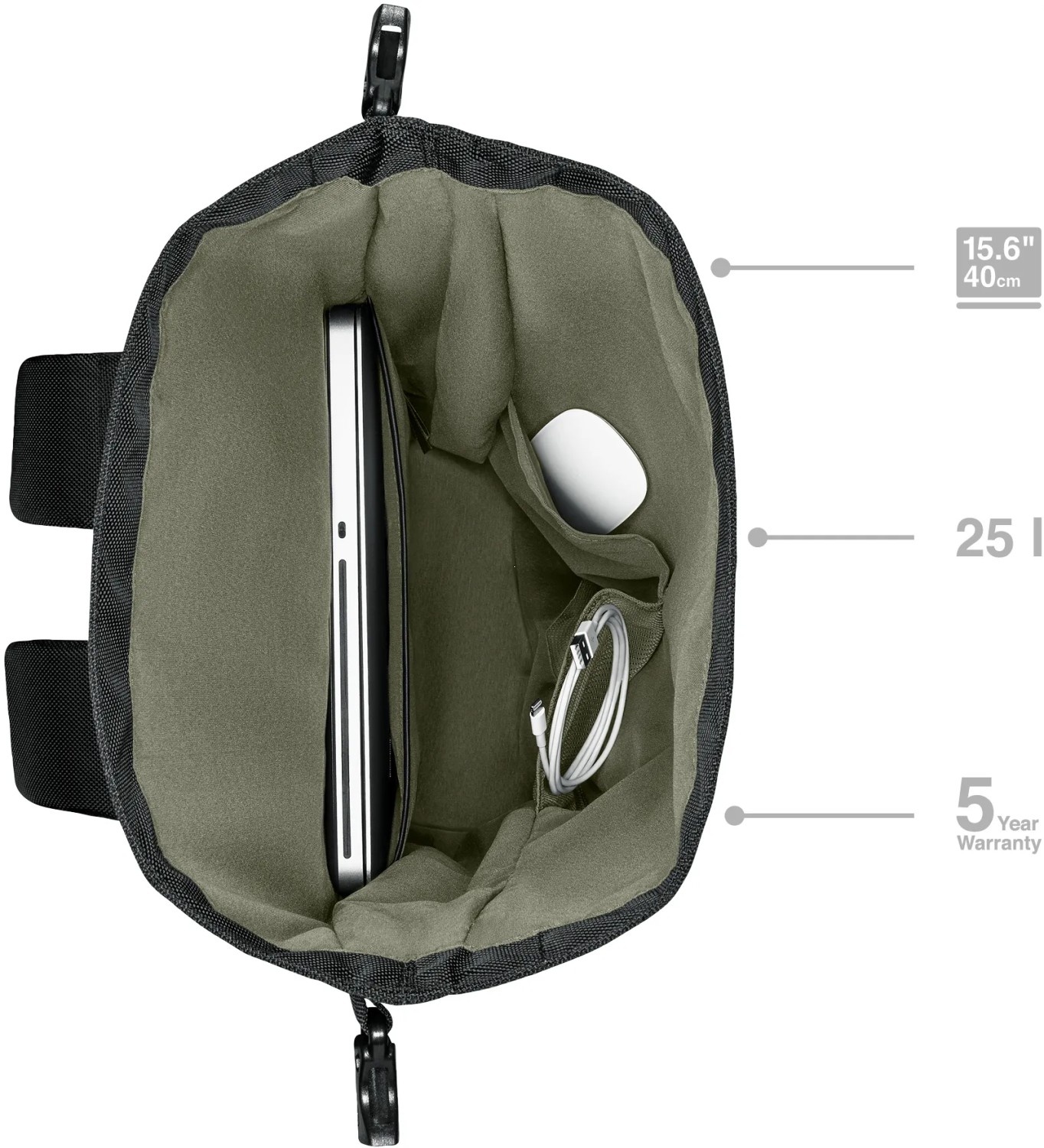 Wenger Wenger UrbanOne Roll Top 15.6" Laptoprugzak - Black