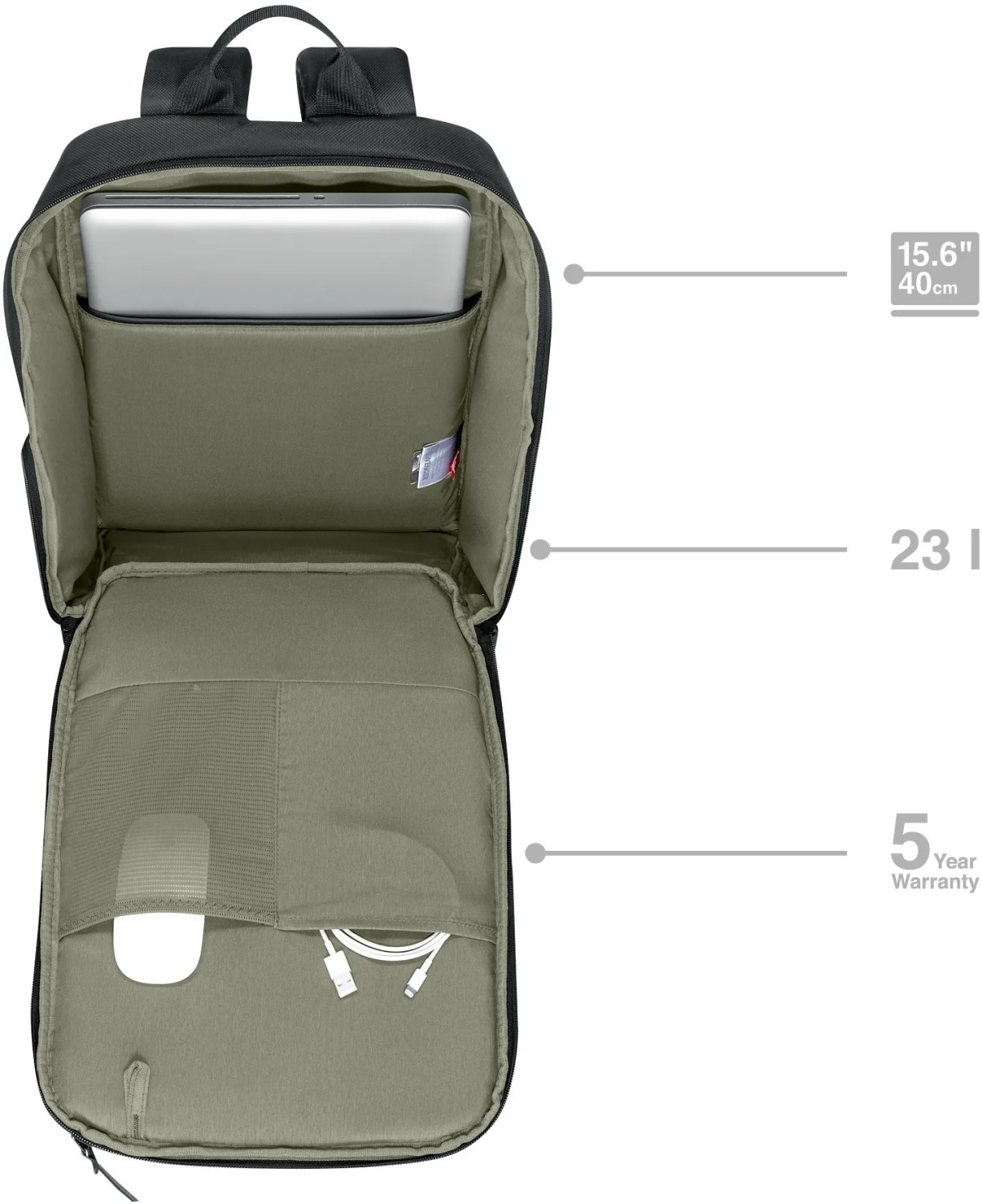 Wenger Wenger UrbanOne 15.6" Laptoprugzak 23L - Black