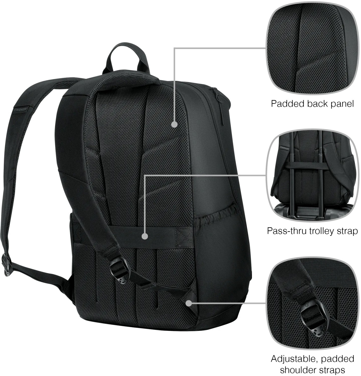 Wenger Wenger UrbanOne 15.6" Laptoprugzak 23L - Black