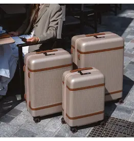 The Chesterfield Brand The Chesterfield Brand - Zuna -  driedelige polycarbonaat kofferset - Champagne