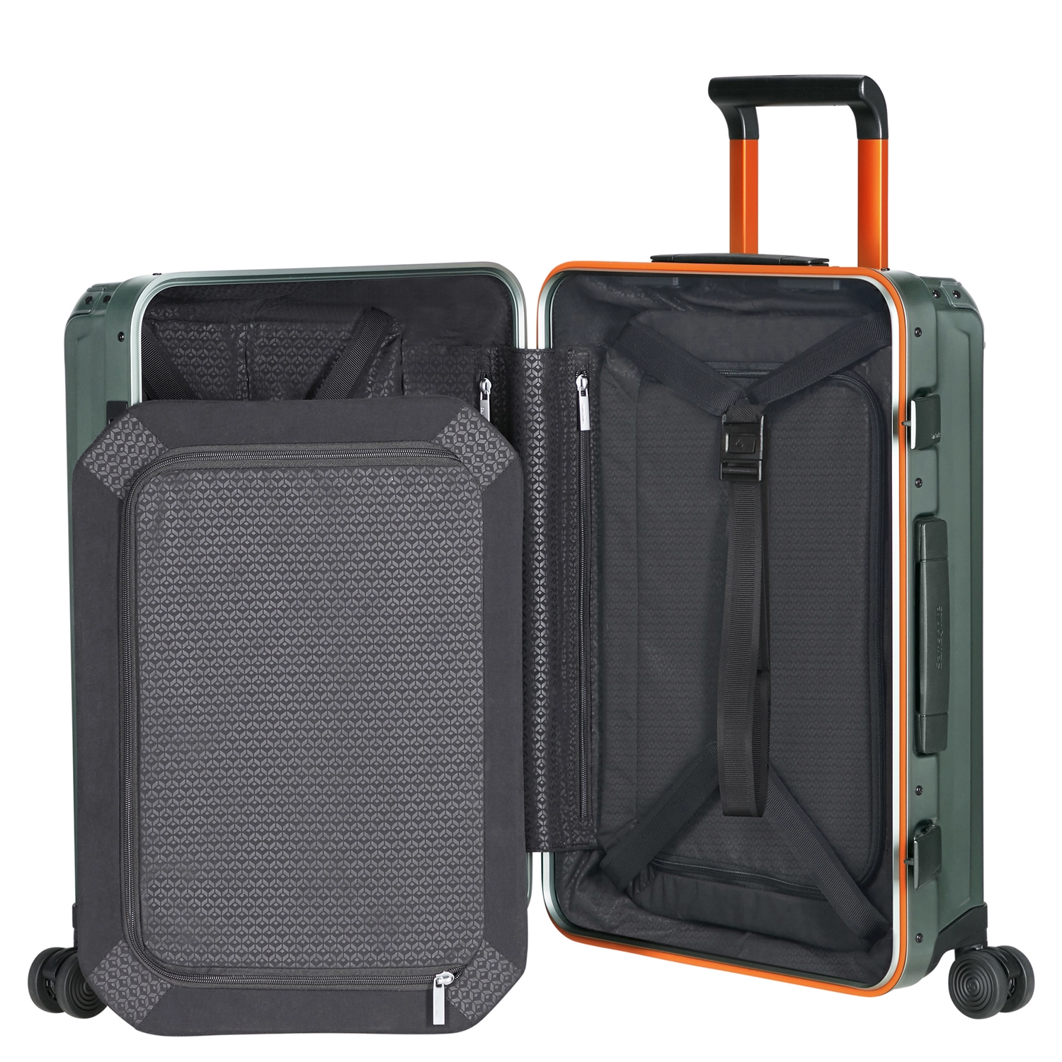 Samsonite Samsonite Lite-Box Alu Spinner 55 Aluminium handbagage Reiskoffer - Sage Orange