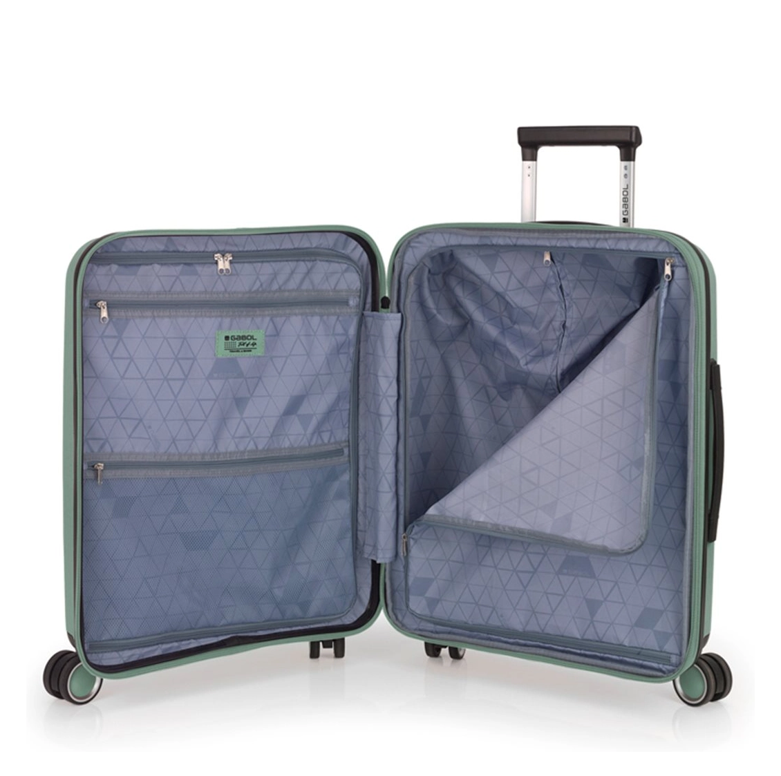 Gabol Gabol Handbagage Reiskoffer - Brooklyn - Spinner 55  cm uitbreidbaar - Green