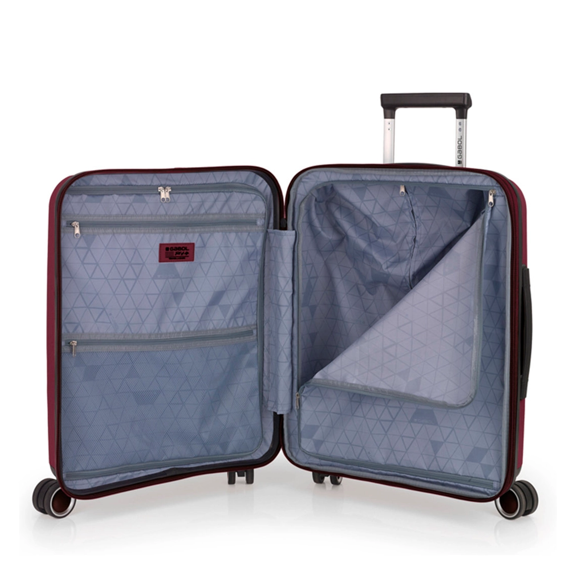 Gabol Gabol Handbagage Reiskoffer - Brooklyn - Spinner 55  cm uitbreidbaar - Burgundy