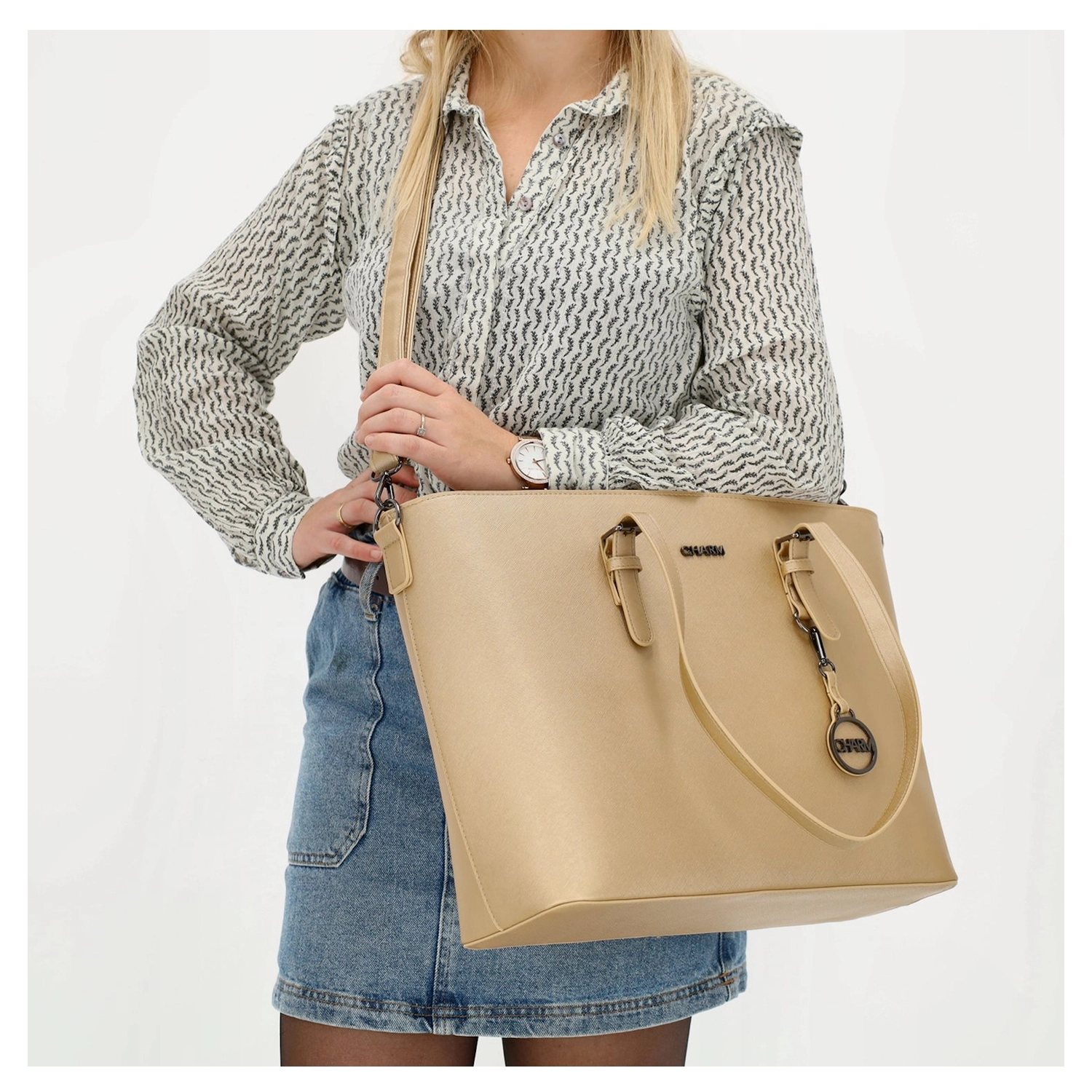 Charm London Charm London Birmingham Shopper - Light Gold