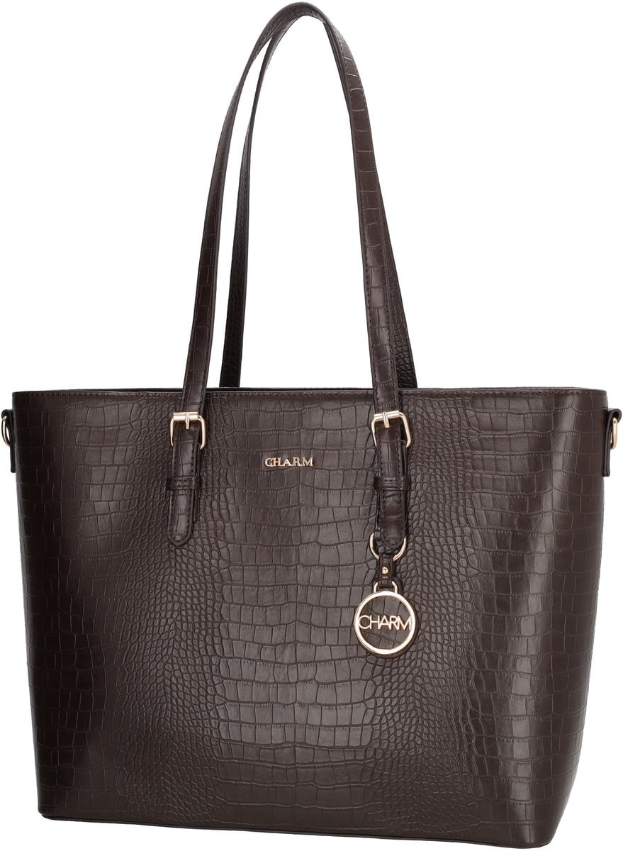 Charm London Charm London Birmingham Shopper - Croco Brown
