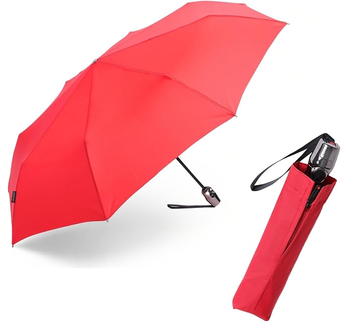 Knirps Knirps T-200 M Duomatic Windproof Paraplu - Red - Special Black Edition