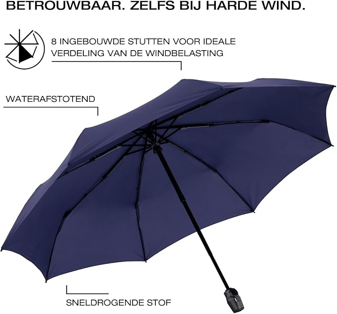 Knirps Knirps T-200 M Duomatic Windproof Paraplu - Red - Special Black Edition