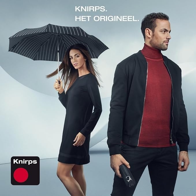 Knirps Knirps T-200 M Duomatic Windproof Paraplu - Red - Special Black Edition