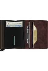 Secrid Secrid Slim Wallet Vintage Chocolate leren uitschuifbare pasjeshouder portemonnee