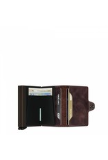 Secrid Secrid Twin Wallet Vintage Chocolate leren uitschuifbare pasjes bescherming portemonnee Card Protector