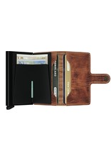 Secrid Secrid Mini Wallet Dutch Martin Whiskey leren uitschuifbare pasjeshouder