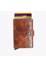 Secrid Secrid Mini Wallet Dutch Martin Whiskey leren uitschuifbare pasjeshouder