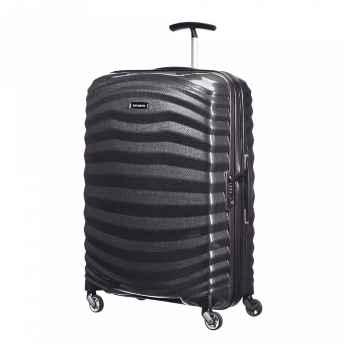 loyaliteit paars Burger Samsonite Lite-Shock Spinner 69 Black Curv reiskoffer - Cargotravelshop.nl