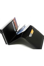 Secrid Secrid Slim Wallet Card Protector Black leren uitschuifbare pasjeshouder