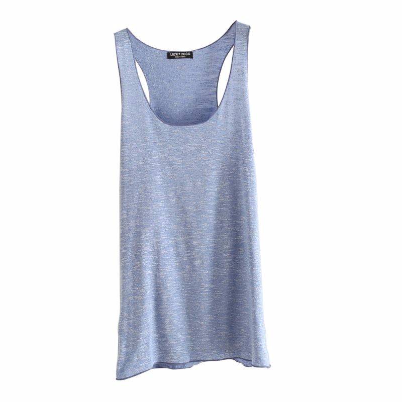 Blue Tee Loose Fit Top