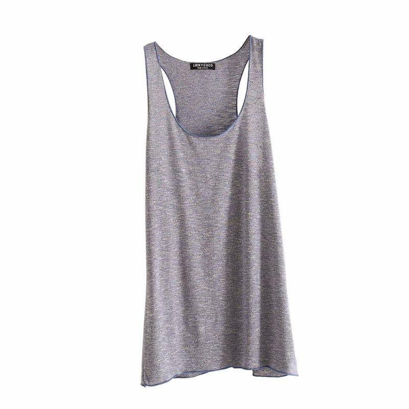 Gray Tee Loose Fit Top