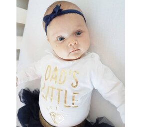 Your Little Miss Newborn baby haarbandje met kanten strik - Dark blue Your Little Miss Newborn baby haarbandje met kanten strik - Dark blue