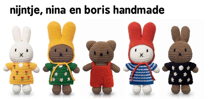 Product We Love: Nijntje, Nina en Boris handgemaakt Product We Love: Nijntje, Nina en Boris handgemaakt