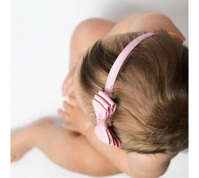 Your Little Miss Baby haarbandje met dubbele strik - Old pink Your Little Miss Baby haarbandje met dubbele strik - Old pink