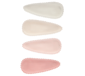 Your Little Miss Baby haarspeldjes met stof - Pink basics Your Little Miss Baby haarspeldjes met stof - Pink basics