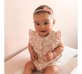 Your Little Miss Baby haarbandje met dubbele strik - Dusty rose Your Little Miss Baby haarbandje met dubbele strik - Dusty rose