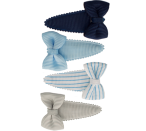 Your Little Miss Haarspeldjes met strik Romy - Blue stripes Your Little Miss Haarspeldjes met strik Romy - Blue stripes