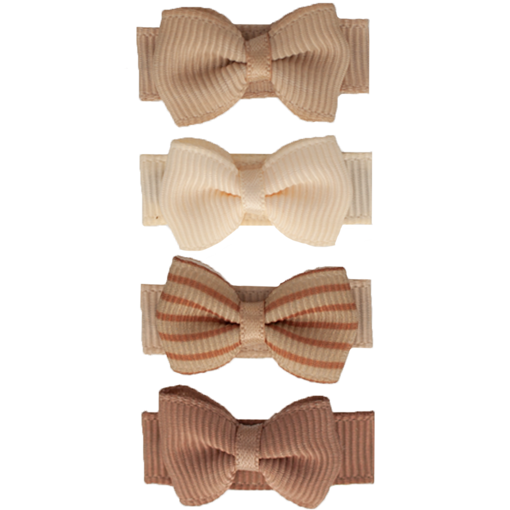 Your Little Miss Baby haarspeldjes met strikje Ivy - Autumn stripes Your Little Miss Baby haarspeldjes met strikje Ivy - Autumn stripes