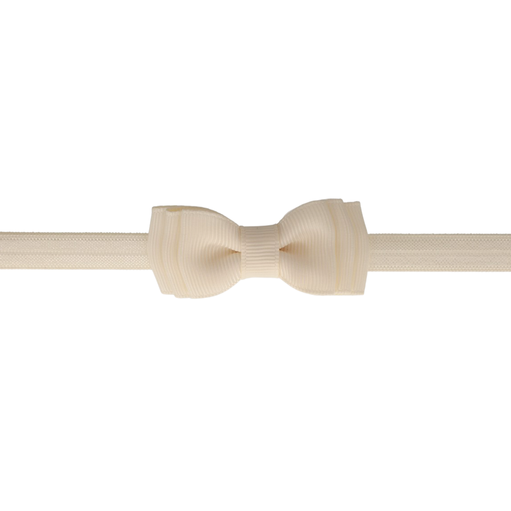 Your Little Miss Baby haarbandje met dubbele strik Amy - Antique white