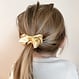 Your Little Miss Haarspeldjes en elastiekje met twist en linten strik - gold sparkle
