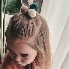 Your Little Miss Basic haarelastiekjes met pompoms - jungle