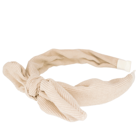 Your Little Miss Haarband met strik Billie - vanilla rib Your Little Miss Haarband met strik Billie - vanilla rib