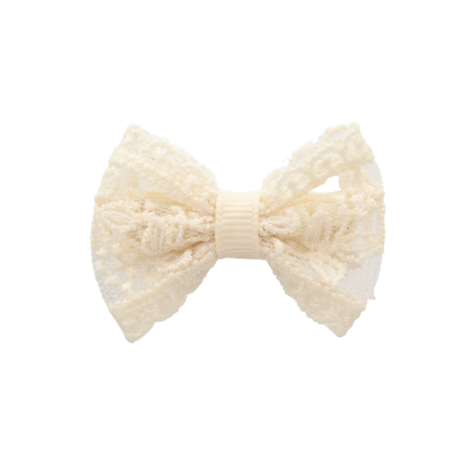 Your Little Miss Baby haarspeldje met strikje - cream lace Your Little Miss Baby haarspeldje met strikje - cream lace
