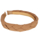 Your Little Miss Brede diadeem met vlecht - brown linen Your Little Miss Brede diadeem met vlecht - brown linen