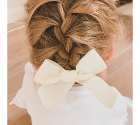 Your Little Miss Haarspeldje met strik - cream taft Your Little Miss Haarspeldje met strik - cream taft