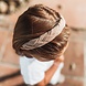 Your Little Miss Brede diadeem met vlecht - brown linen Your Little Miss Brede diadeem met vlecht - brown linen
