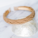 Your Little Miss Brede diadeem met vlecht - brown linen Your Little Miss Brede diadeem met vlecht - brown linen