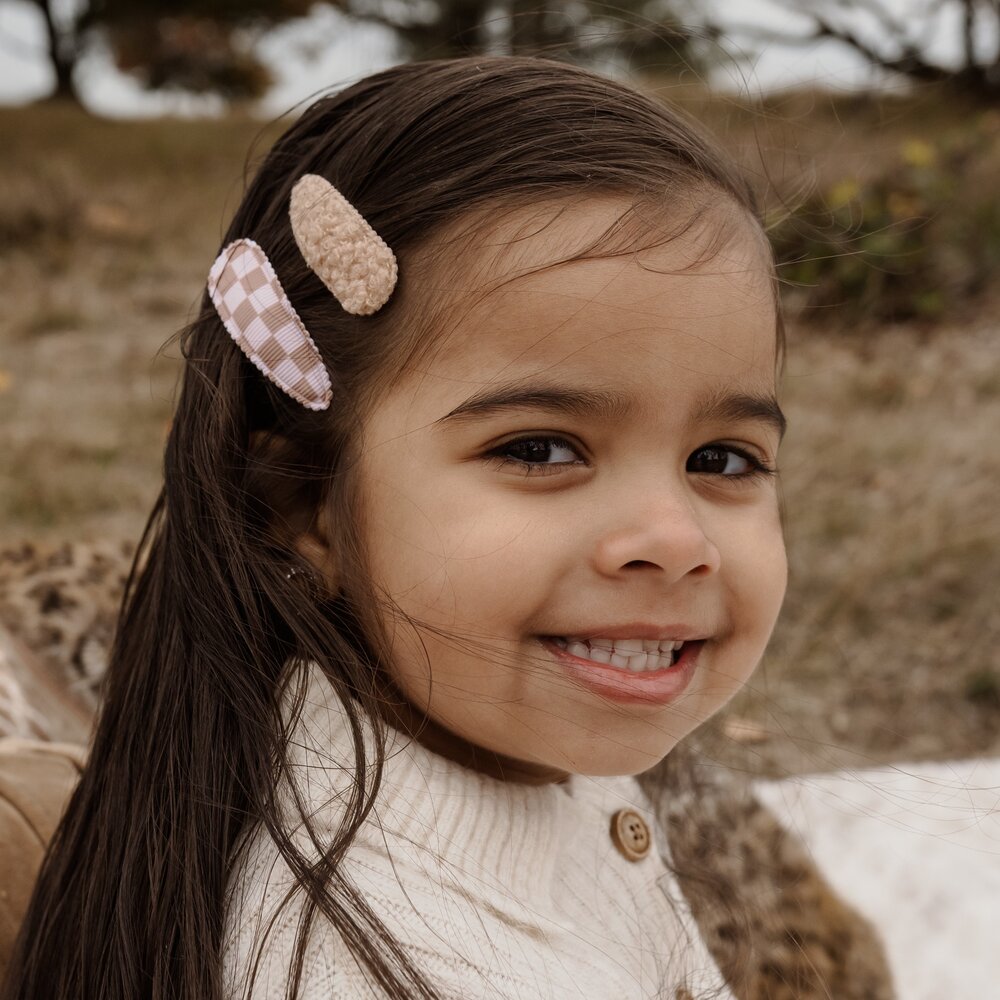 Your Little Miss Haarspeldjes Pippa - check teddy Your Little Miss Haarspeldjes Pippa - check teddy