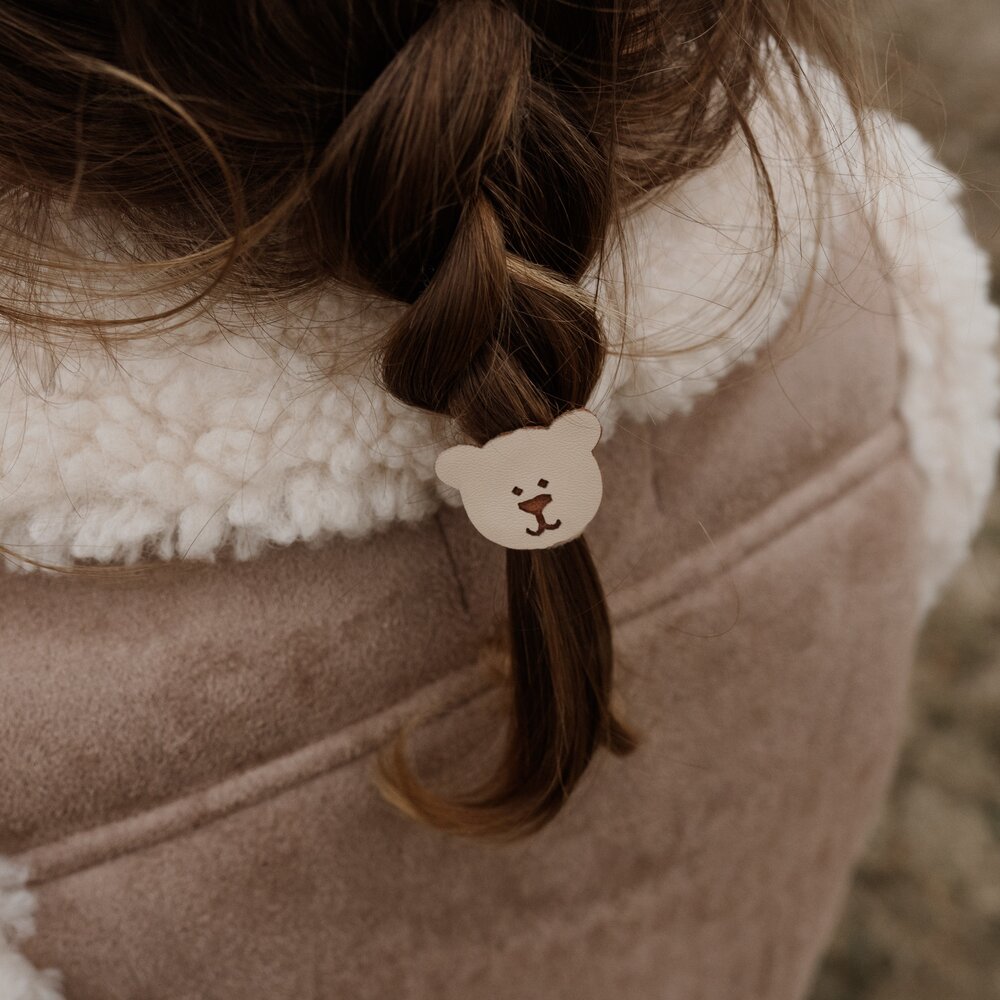 Your Little Miss Baby haarelastiekjes met strikje Liv  - teddy bear