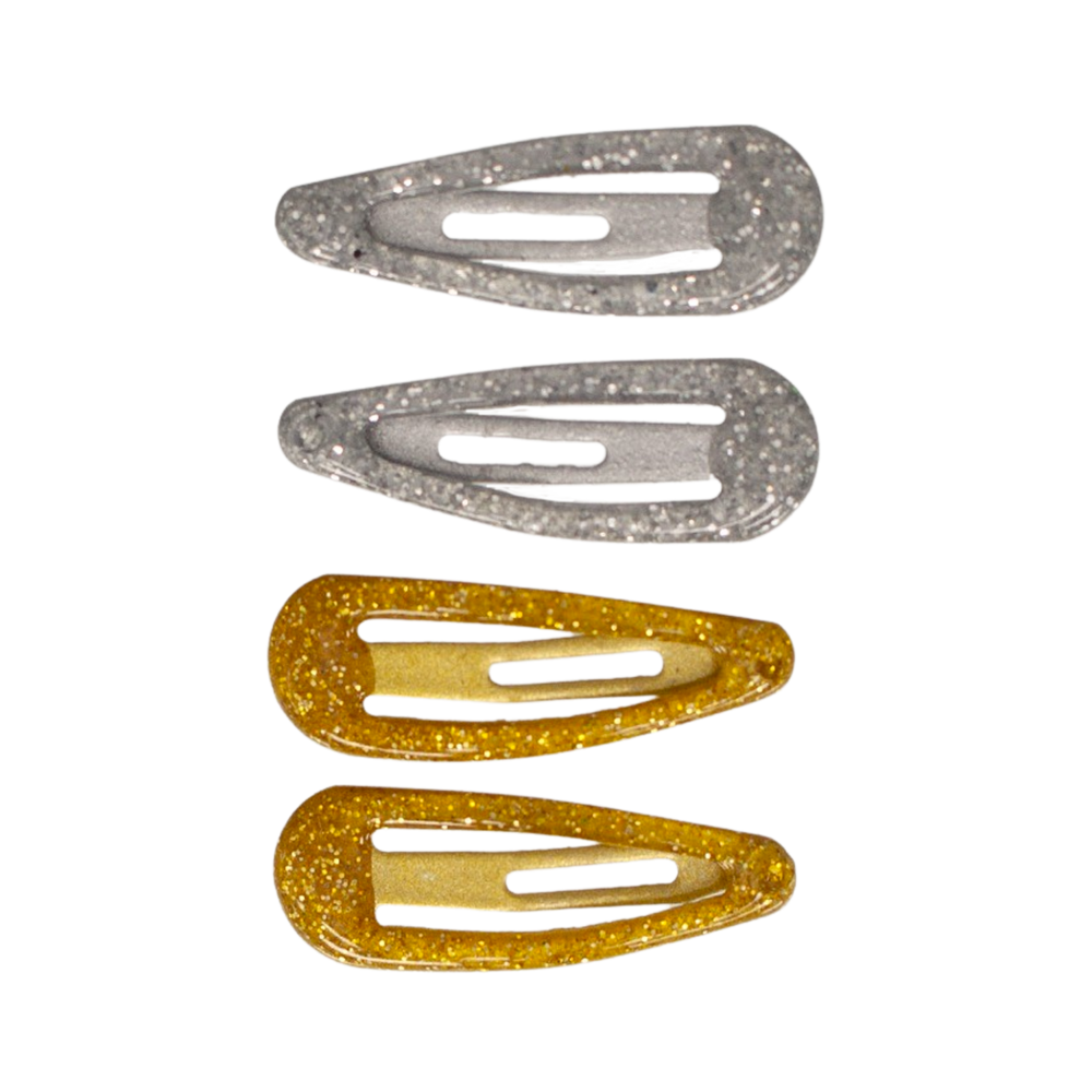 Your Little Miss Basic baby haarspeldjes Emma - gold silver glitter Your Little Miss Basic baby haarspeldjes Emma - gold silver glitter