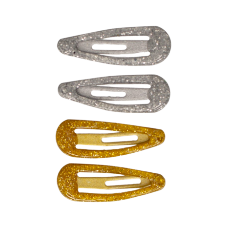 Your Little Miss Basic baby haarspeldjes Emma - gold silver glitter Your Little Miss Basic baby haarspeldjes Emma - gold silver glitter