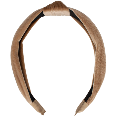 Your Little Miss Brede diadeem met knoop  - brown velvet