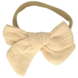 Your Little Miss Baby haarbandje met strik Naomi - creme muslin