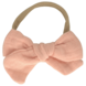 Your Little Miss Baby haarbandje met knoop en dubbele strik - pink muslin Your Little Miss Baby haarbandje met knoop en dubbele strik - pink muslin