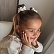 Your Little Miss Haarelastiekjes met dubbele strik - ivory satin Your Little Miss Haarelastiekjes met dubbele strik - ivory satin