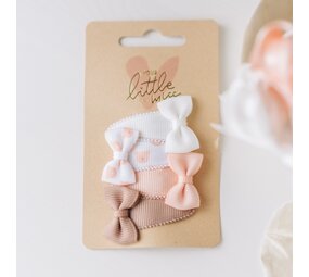 Your Little Miss Baby haarspeldjes met strik - pink bear Your Little Miss Baby haarspeldjes met strik - pink bear