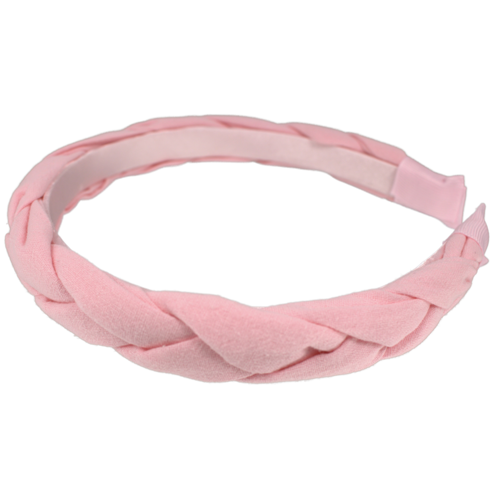 Your Little Miss Brede diadeem met vlecht - pink linen