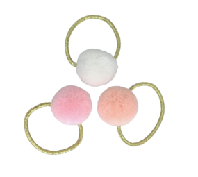 Your Little Miss Basic mini haarelastiekjes met pompoms  - blossom Your Little Miss Basic mini haarelastiekjes met pompoms  - blossom
