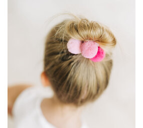 Your Little Miss Basic haarelastiekjes met pompoms kate - Candy