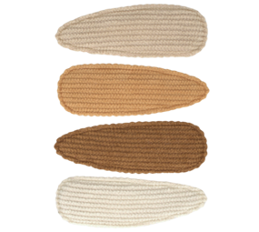 Your Little Miss Haarspeldjes met stof - Neutral rib Your Little Miss Haarspeldjes met stof - Neutral rib